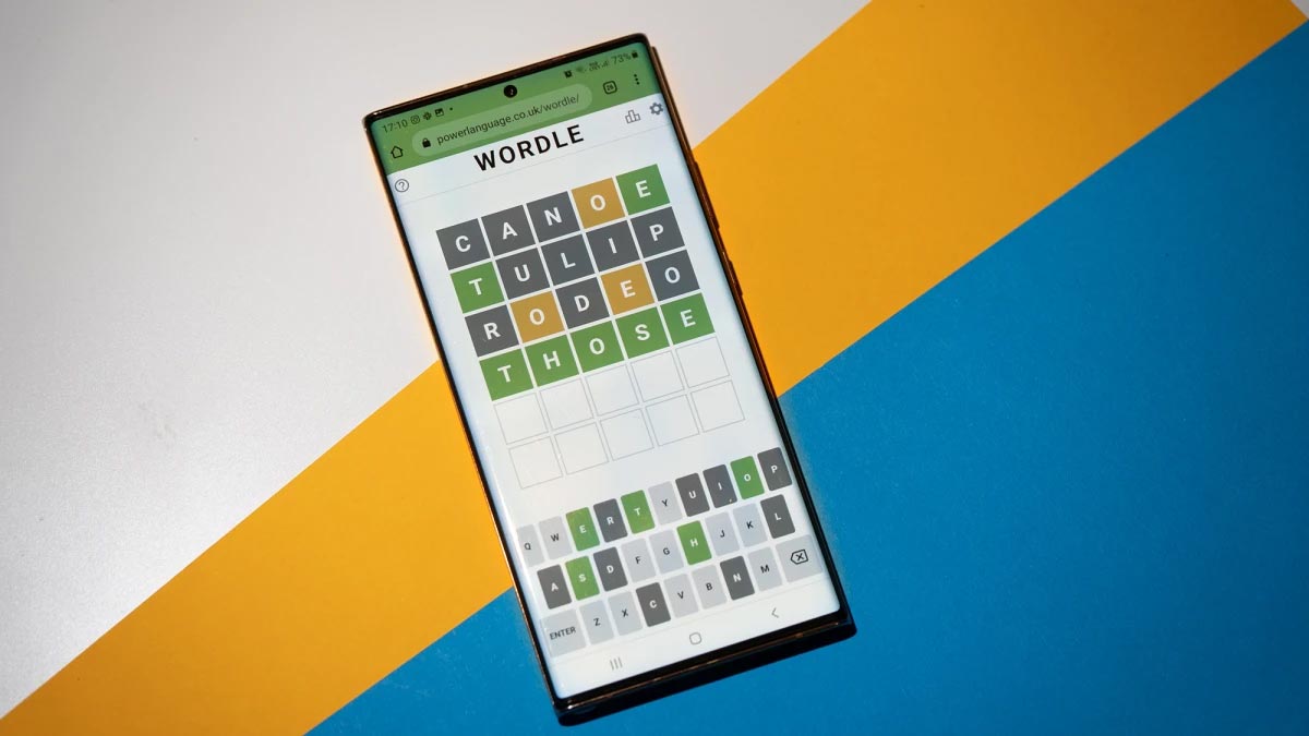 بازی wordle در موبایل