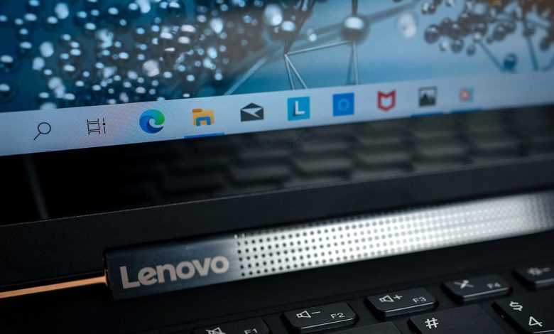 تصویری از لپتاپ مفهومی لنوو با نمایشگر چرخان لو رفت_اسپایدر 1 lenovo